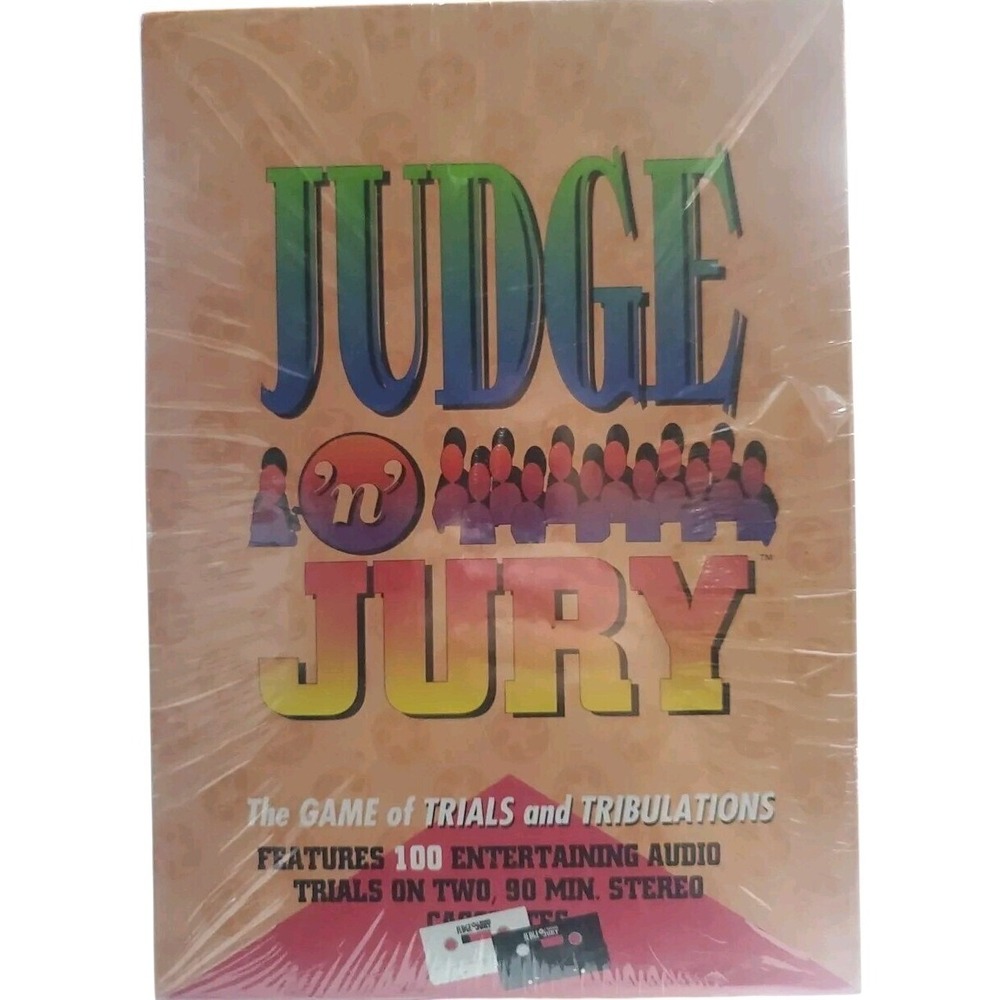New Vintage 1996 Judge 'N' Jury Board Game Winning Moves Sealed Audio Cassette